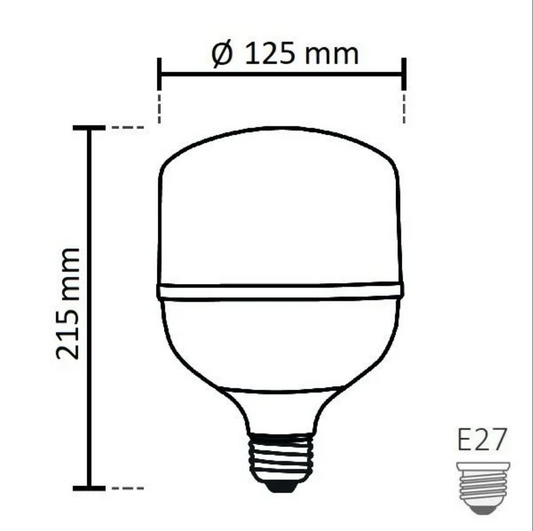 NOAS 50W (350W) LED-lamppu TORCH-tyyppinen, kylmän valkoinen / 6500K, 4290 Lm, YL95-5001