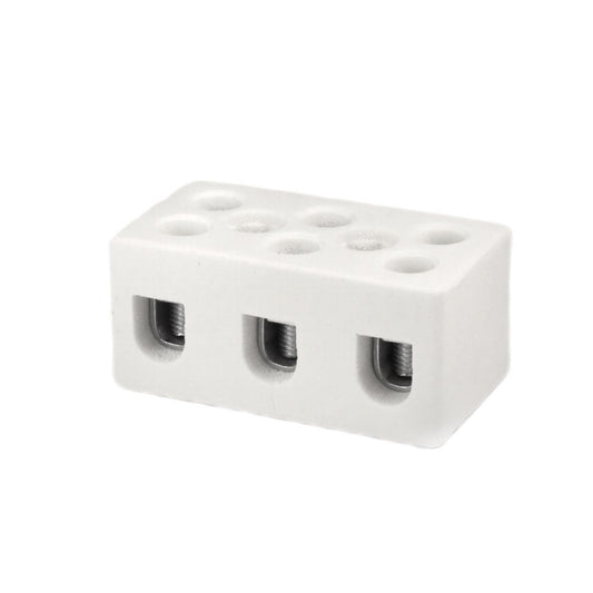 ONKA 6-10mm2 / 3-kierukkainen steatiitti / keraaminen / posliiniliitin - PORCELAIN TERMINAL BLOCK, 1070007