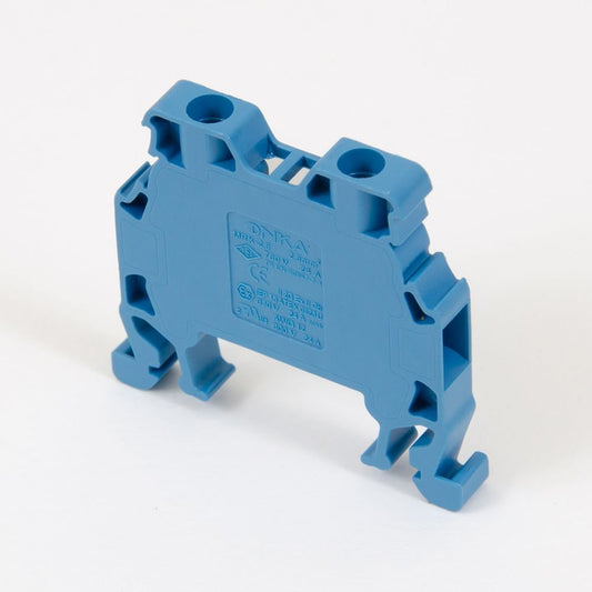 ONKA 2.5 mm2 screw rail terminal DIN rail terminal 2-wire blue, 1010015