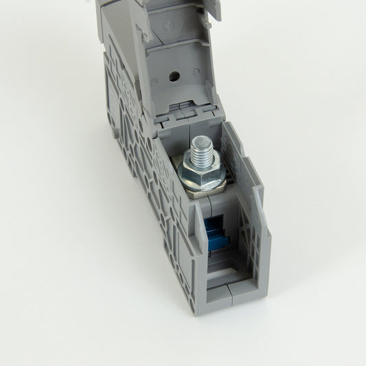 ONKA 50mm2 M8 screw rail connector DIN rail connector with protective cover, gray, 1030031