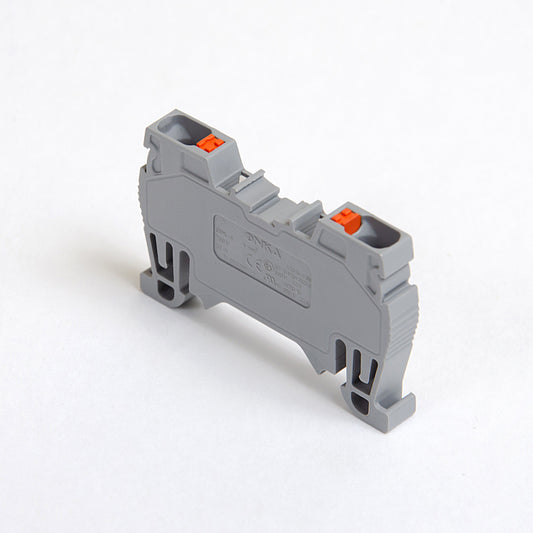 ONKA 4mm2 spring rail connector DIN rail connector 2-wire gray, 1020024
