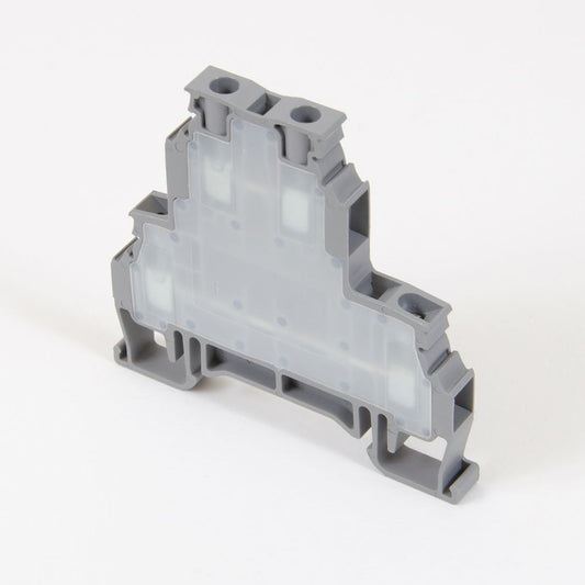 ONKA 4mm2, 2-level screw rail terminal DIN rail terminal 4-wire gray, 1010368