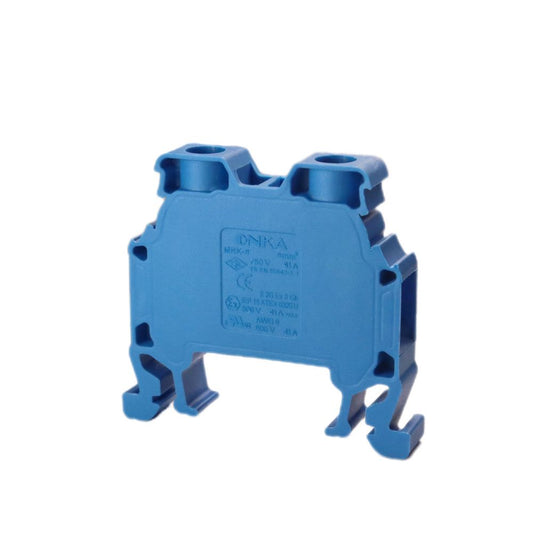 ONKA 6mm2 Screw rail terminal DIN rail terminal 2-wire blue, 1010035