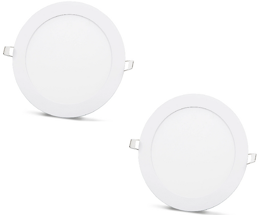2 kpl SLIM LED-paneeli kylmän valkoinen /6500K 15W / 1350Lm pyöreä upotettu pyöreä (virtalähde sisältyy) 6500K YL10-1500