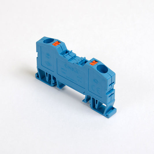 ONKA 6mm2 spring rail connector DIN rail connector 2-wire blue, 1020037