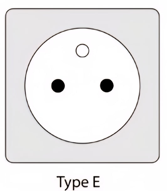3x socket, French E-type, triple orange "rubber" socket with cover, hermetic IP44 250V, 16A, 2P+Z, 3KMP-EO, Bylion