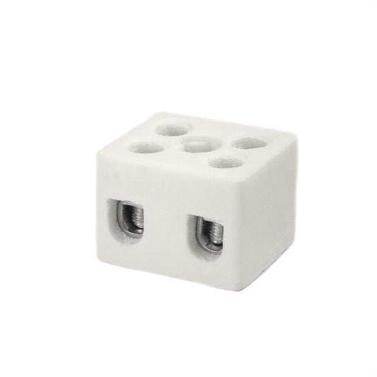 ONKA 2.5-4mm2 / 2-kiskoinen Steatit / Keraaminen / Posliini Liitin - PORCELAIN TERMINAL BLOCK, 1070002