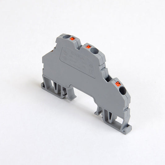 ONKA 2.5 mm2, 2-level spring rail connector DIN rail connector 4-wire gray, 1020379