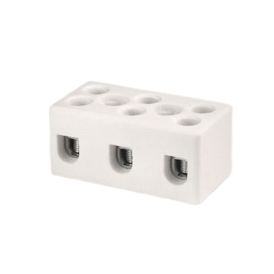 ONKA 4-6mm2 / 3-kierukkainen steatiitti / keraaminen / posliiniliitin - PORCELAIN TERMINAL BLOCK, 1070005
