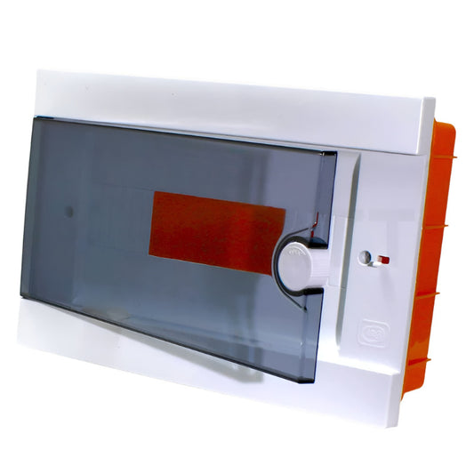 ARS Modular switch cabinet 16 MOD (16 fuses), plastic flush-mounted switch cabinet, transparent door IP40, 346125