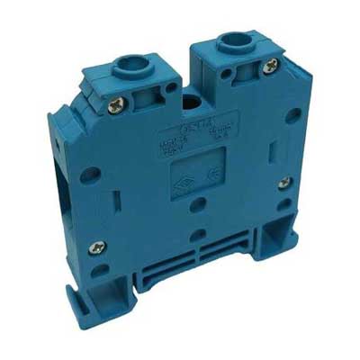 ONKA 35mm2 Screw rail terminal DIN rail terminal 2-wire blue, 1010085