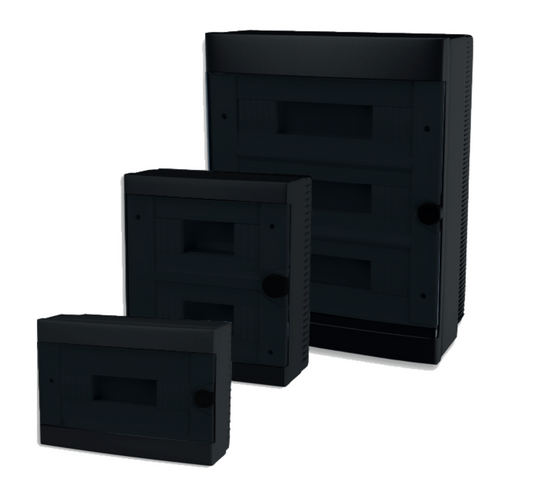 ARS Modulaarinen kytkinkaappi 16 MOD (16 sulaketta, 2x8), pinta-asennettava kytkinkaappi, muovia, läpinäkyvä ovi IP40, 342597