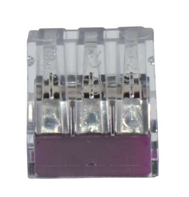 TRANSPARENT 3-napainen liitin 2,5 mm²