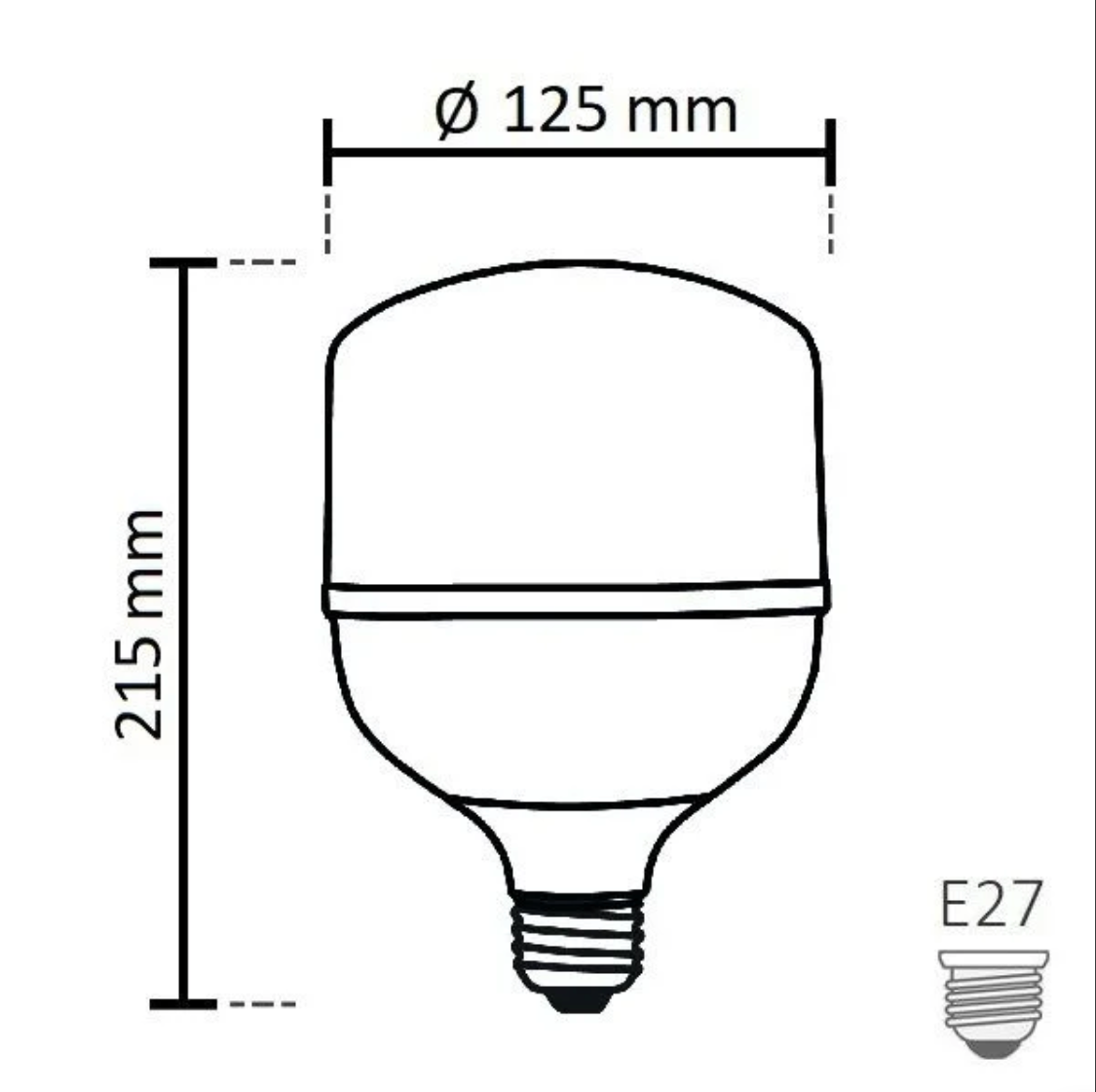 NOAS 50W (350W) LED lamp TORCH type, cold white / 6500K, 4290 Lm, YL95-5001