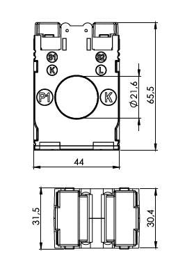 ONKA Virtamuuntaja - VIRTamuuntaja 100/5A, 44/20 (31), LUOKKA 1, 1,5VA (CK201005102 / 80010691)