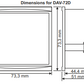 DAV-72D panel mount digital ammeter and voltmeter for AC current 100 amps, 150V