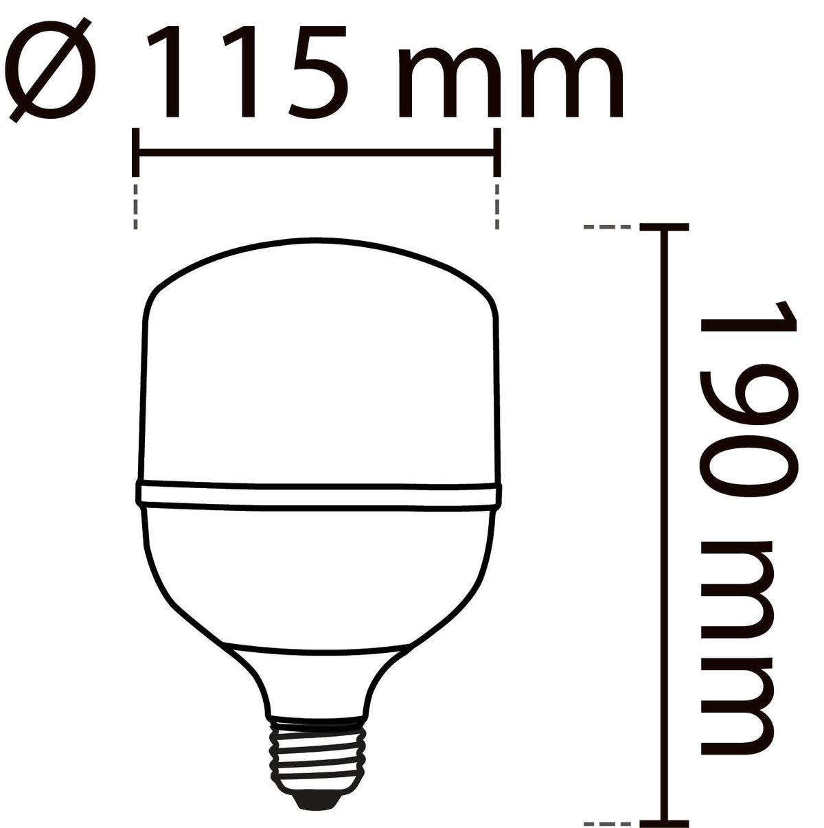 NOAS 40W (300W) LED-lamppu TORCH-tyyppinen, kylmän valkoinen / 6500K, 3600 Lm, YL95-4001