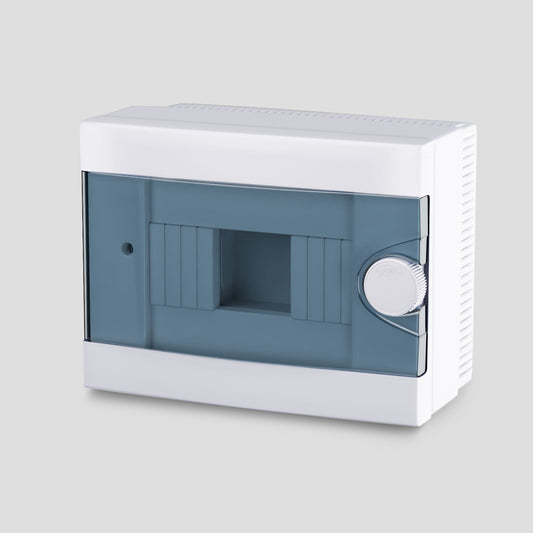 ARS Modulaarinen kytkinkaappi 2-6 MOD (6 sulaketta), pinta-asennettava kytkinkaappi, muovia, läpinäkyvä ovi IP40, 341212