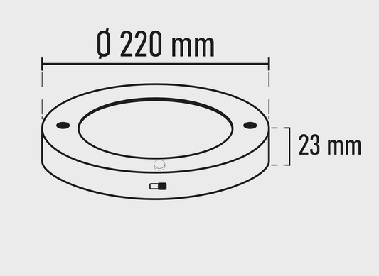 Slim LED 20W Slim kattovalaisin PIR-liiketunnistimella pyöreä kylmä valkoinen / 6500K YL14-1810
