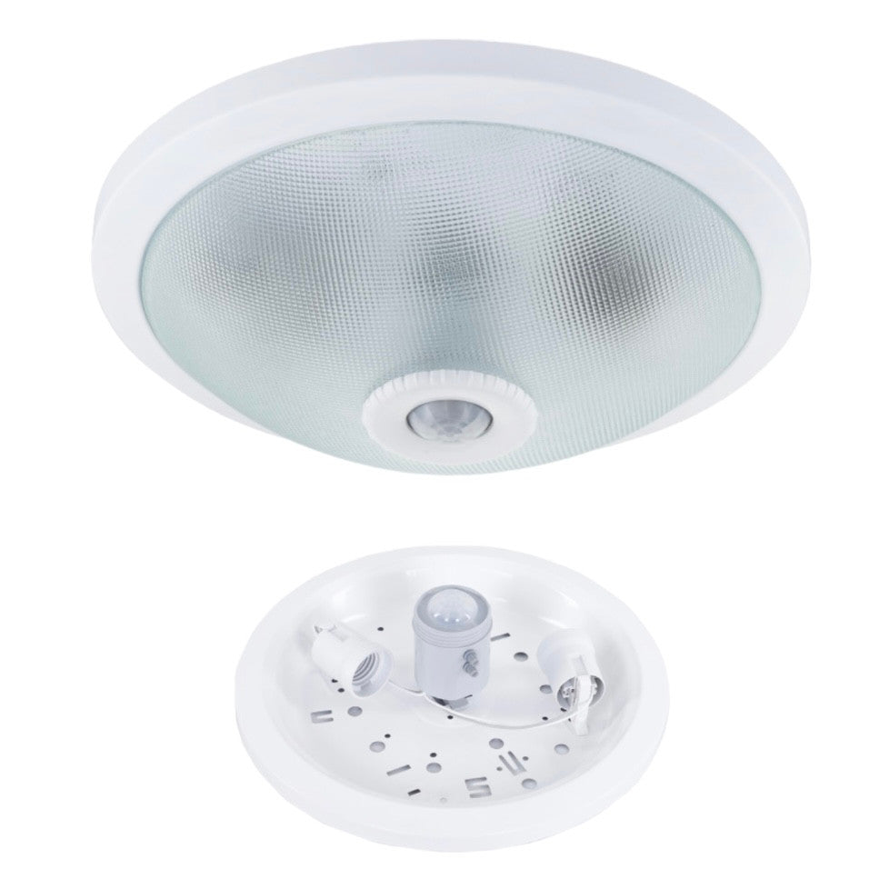Ceiling light with PIR motion sensor / Lamp with IR sensor (2xe27)