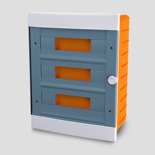 ARS Modular switch cabinet 36 MOD (36 fuses), plastic flush-mounted switch cabinet, transparent door IP40, 347415