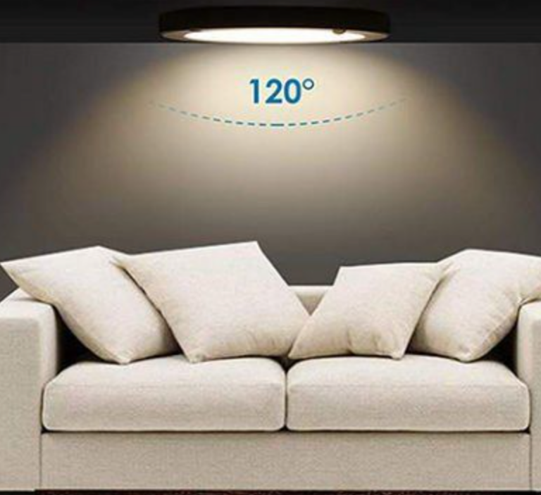 Slim black frame LED 20W slim ceiling light plafoniera with PIR motion sensor round cold white / 6500K YL14-1810-S