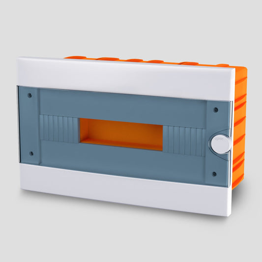 ARS Modular switch cabinet 16 MOD (16 fuses), plastic flush-mounted switch cabinet, transparent door IP40, 346125