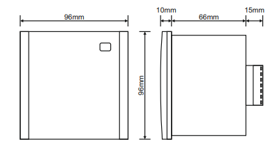 Temperature controller for panel mounting ON-OFF/proportional, up to 400ºC