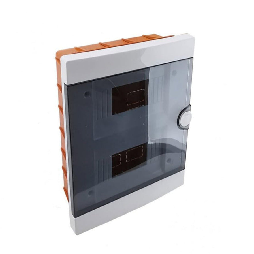 ARS modular switch cabinet 16 MOD (16 fuses), plastic flush-mounted switch cabinet, transparent door IP40, 341206