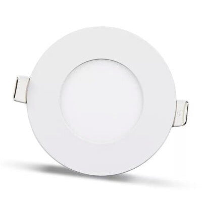 2 pcs - round LED panel 3W / 270Lm white round recessed (power supply included) 4000K YL10-0307