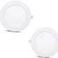 2 pcs - SLIM LED panel cold white /6500K 18W / 1620Lm round recessed round (power supply included) 6500K YL10-1800