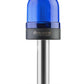Vilkkuva ø70 NUT.CONN.SIGNAL BEACON WITH BUZZ., 40-250V AC/DC., SININEN 10cm EXT.TUBE:lla