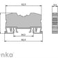 ONKA 10mm2 jousikiskoliitin DIN-kiskoliitin 2-johtiminen sininen, 1020047