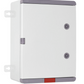 Plastic enclosure IP 67, with grey door, 350x250x150 mm.