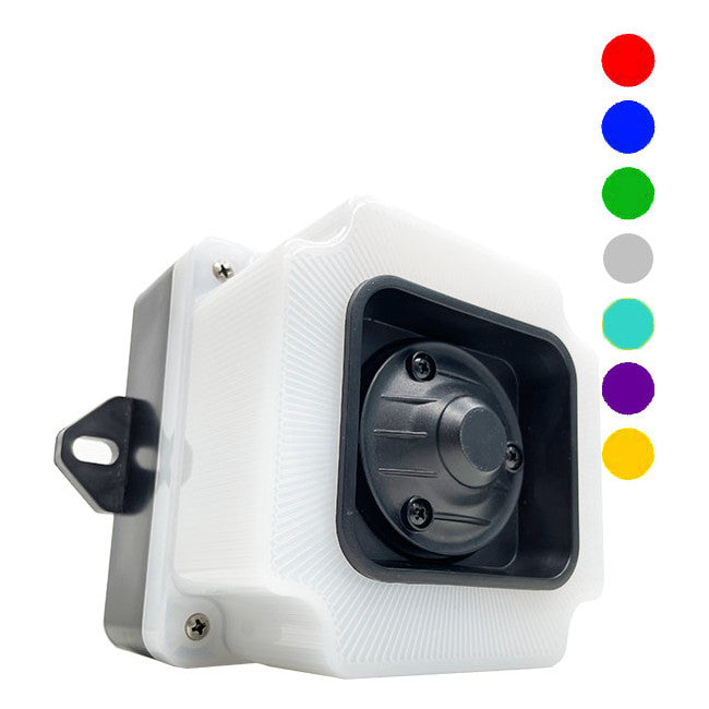 7 väriä - 7 melodiaa vilkkuva valo RGB-merkkivalo , 85-250V