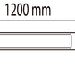 2kpl - 120 cm LED-paneeli 40W IP20 Kylmä valkoinen / 6500K valaisin 3600Lm YL98-1200