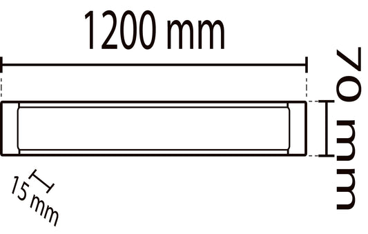 2kpl - 120 cm LED-paneeli 40W IP20 Kylmä valkoinen / 6500K valaisin 3600Lm YL98-1200