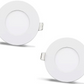 2pcs - Round LED Panel 3W / 270Lm Warm White Round Recessed (Power Supply Included) 3200K YL10-0301