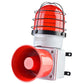 Metal casting of a siren/horn with a cage, a stroboscope in a cage
