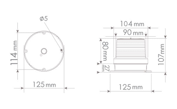MUCCO SNT-915-B-4 90 diameter 5 light modes 10 melodic SMD-LEDs with buzzer 12-24V AC/DC blue ceiling light