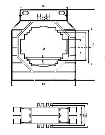 ONKA Mittamuunnin - CURRENT TRANSFORMER 1200/5A, 100MM, LUOKKA 0.5S, 10VA (TK10012005307 / 80011773)