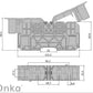 ONKA 95mm2 M8 ruuvikiskoliitin DIN-kiskoliitin suojakannella, harmaa, 1030059