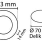 2pcs - Round LED Panel 3W / 270Lm Warm White Round Recessed (Power Supply Included) 3200K YL10-0301