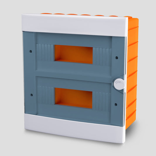 ARS Modular switch cabinet 24 MOD (24 fuses), plastic flush-mounted switch cabinet, transparent door IP40, 341208