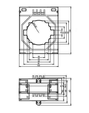 ONKA Virtamuuntaja - VIRTamuuntaja 800/5A, 80MM, LUOKKA 0.5S, 10VA (TK808005307 / 80011768)