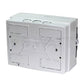 ARS Modular switch cabinet 12 MOD (12 fuses), surface-mounted switch cabinet, plastic, transparent door IP40, 341218