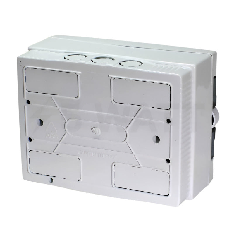 ARS Modular switch cabinet 12 MOD (12 fuses), surface-mounted switch cabinet, plastic, transparent door IP40, 341218