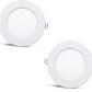 2 kpl - pyöreä LED-paneeli 6W / 540Lm valkoinen pyöreä upotettu (virtalähde sisältyy) 4000K YL10-0607 YL10-0607