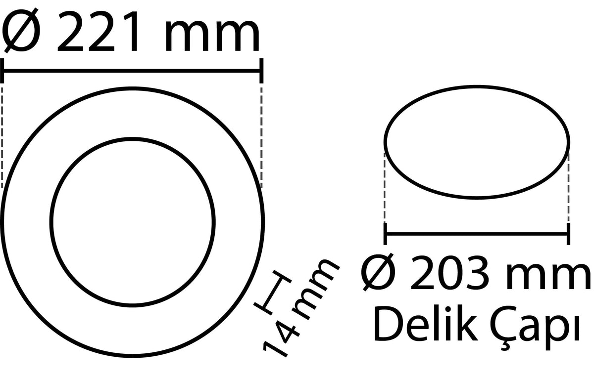 2 pcs - SLIM LED panel cold white /6500K 18W / 1620Lm round recessed round (power supply included) 6500K YL10-1800