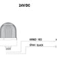 Vilkkuva ø70 NUT.CONN.SIGNAL BEACON WITH BUZZ., 40-250V AC/DC., SININEN 10cm EXT.TUBE:lla